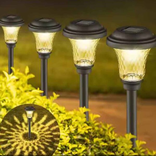 Outdoor Waterproof, Glass Solar Garden Lights